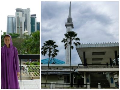 Kuala Lumpur, jak i cała Malezja jest niesamowitą mieszanką kulturową. Od lat obok siebie żyją między innymi Malajowie, Chińczycy i Hindusi. Co ciekawe, według konstytucji Malajem jest każdy mieszkaniec, który jest muzułmaninem i stosuje się do malajskich zwyczajów, tzw. adatów. Na zdjęciu Meczet Narodowy.